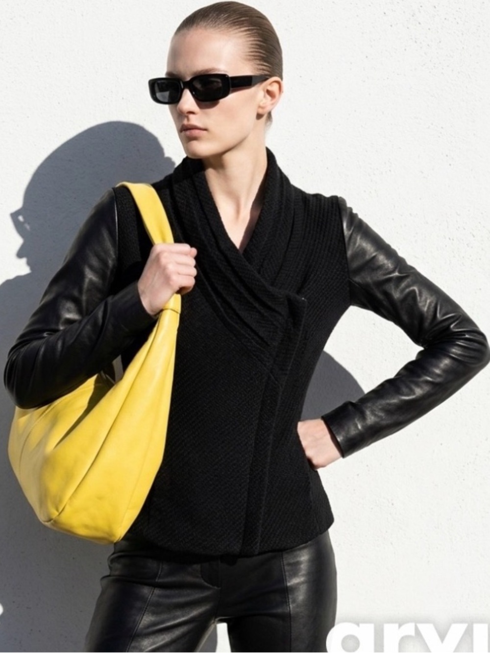 Danier Leather Tweed Sweater Jacket.
